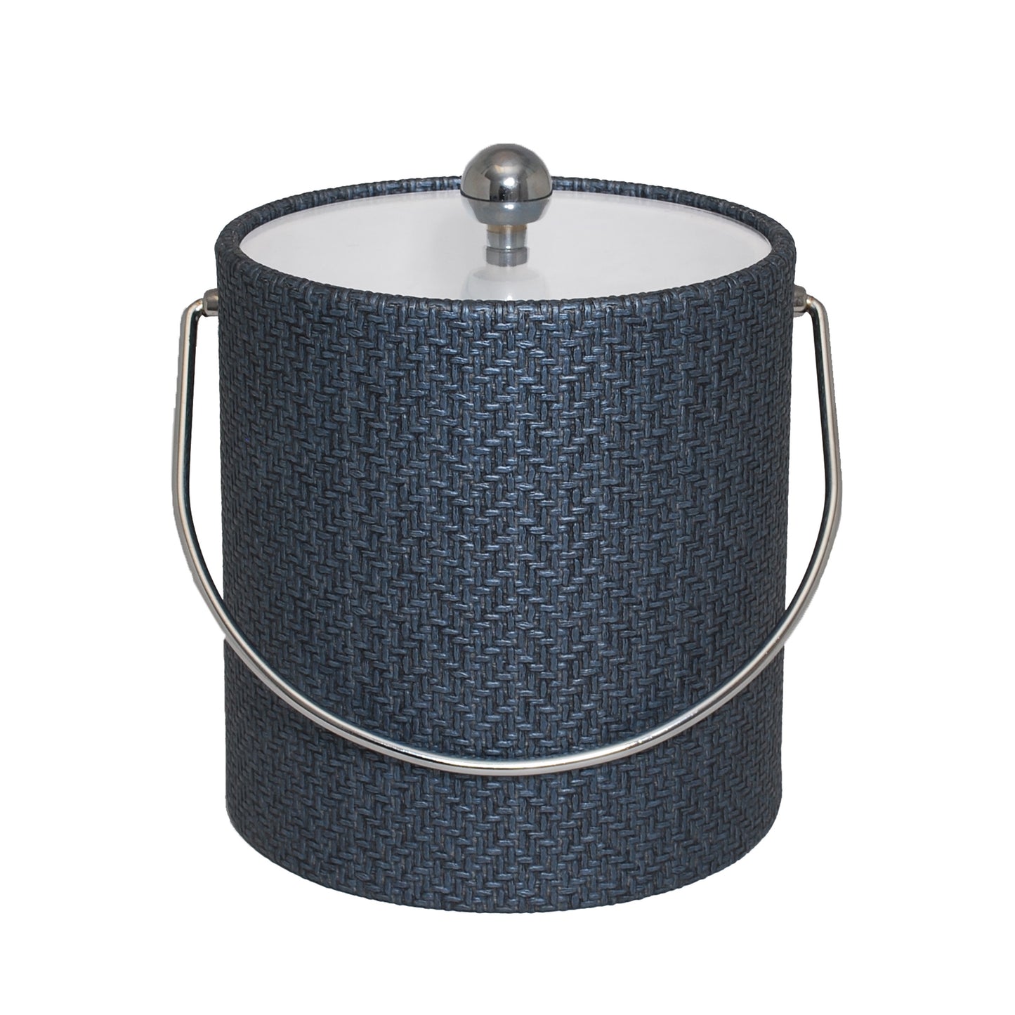 Blue Metallic Wicker 3 qt. Ice Bucket image 0