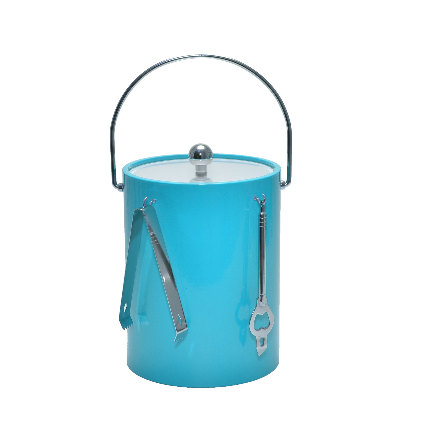 Turquoise 5 qt. Ice Bucket With Bar Tools image 0
