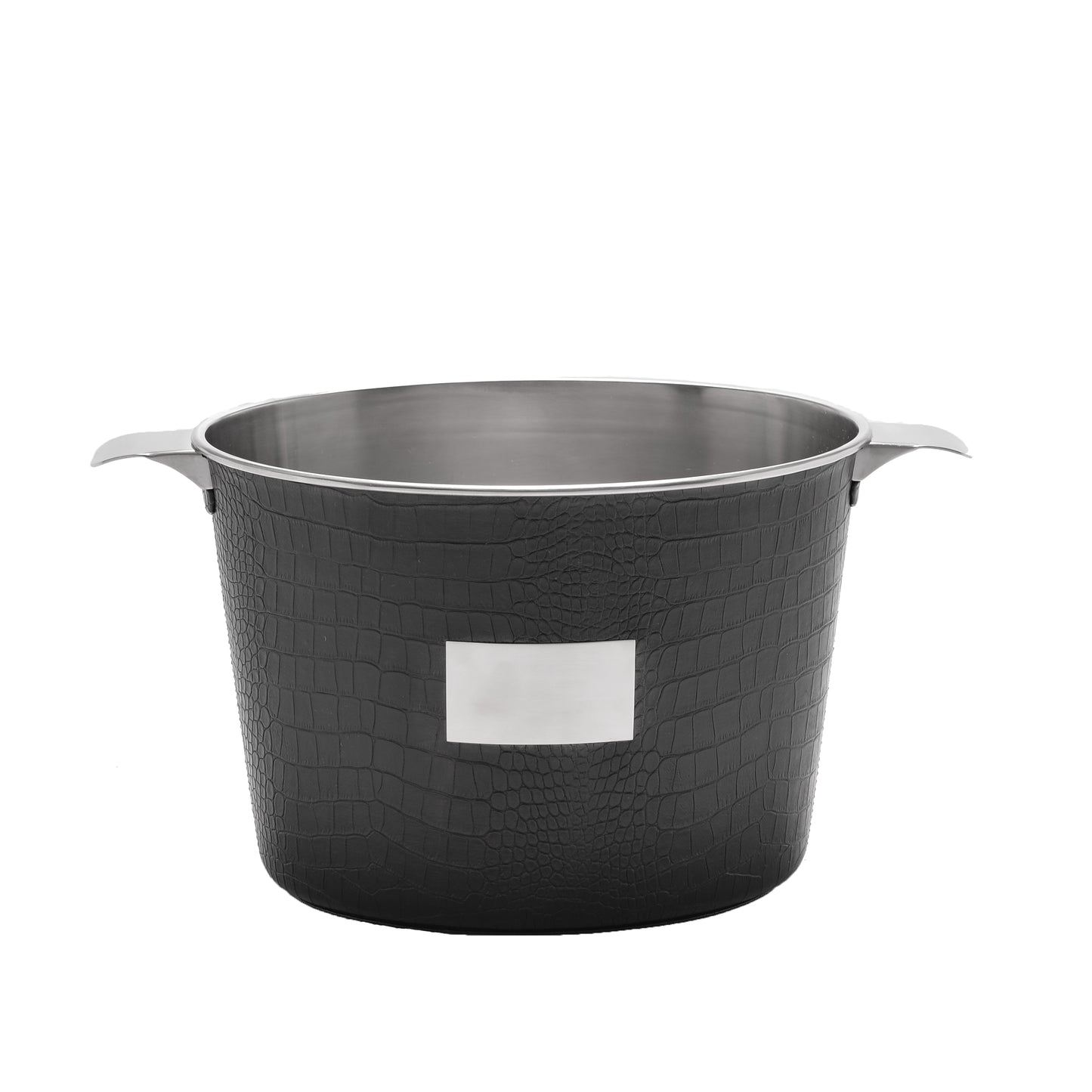 Stainless Steel Wine Tub W Balck Crock Faux Skin image 0