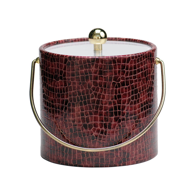 Cabernet Faux Croc Skin 3 Quart Ice Bucket image 0