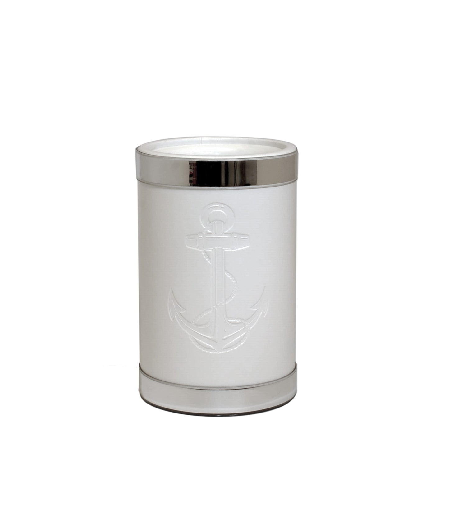 White Castilian Debossed Anchor Wine Cooler image 0