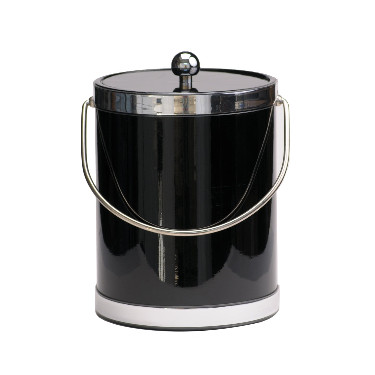 Black Patten with Dual Silver Bands 5 qt. image 0