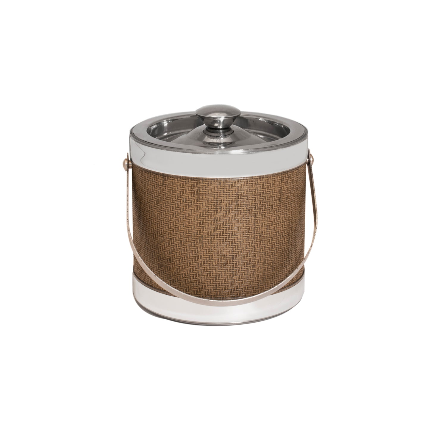 Stainless Steel W/ Cactus Wicker 2 Qt. Ice Bucket image 0