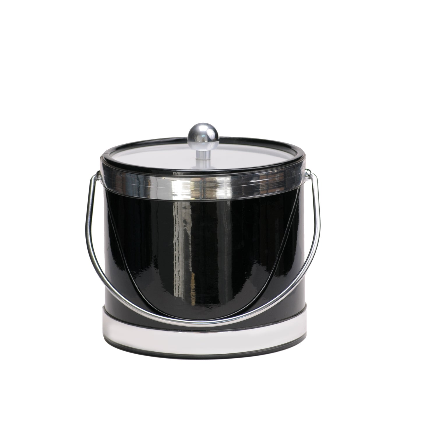 Black Patten with Dual Silver Bands 3 qt. image 0