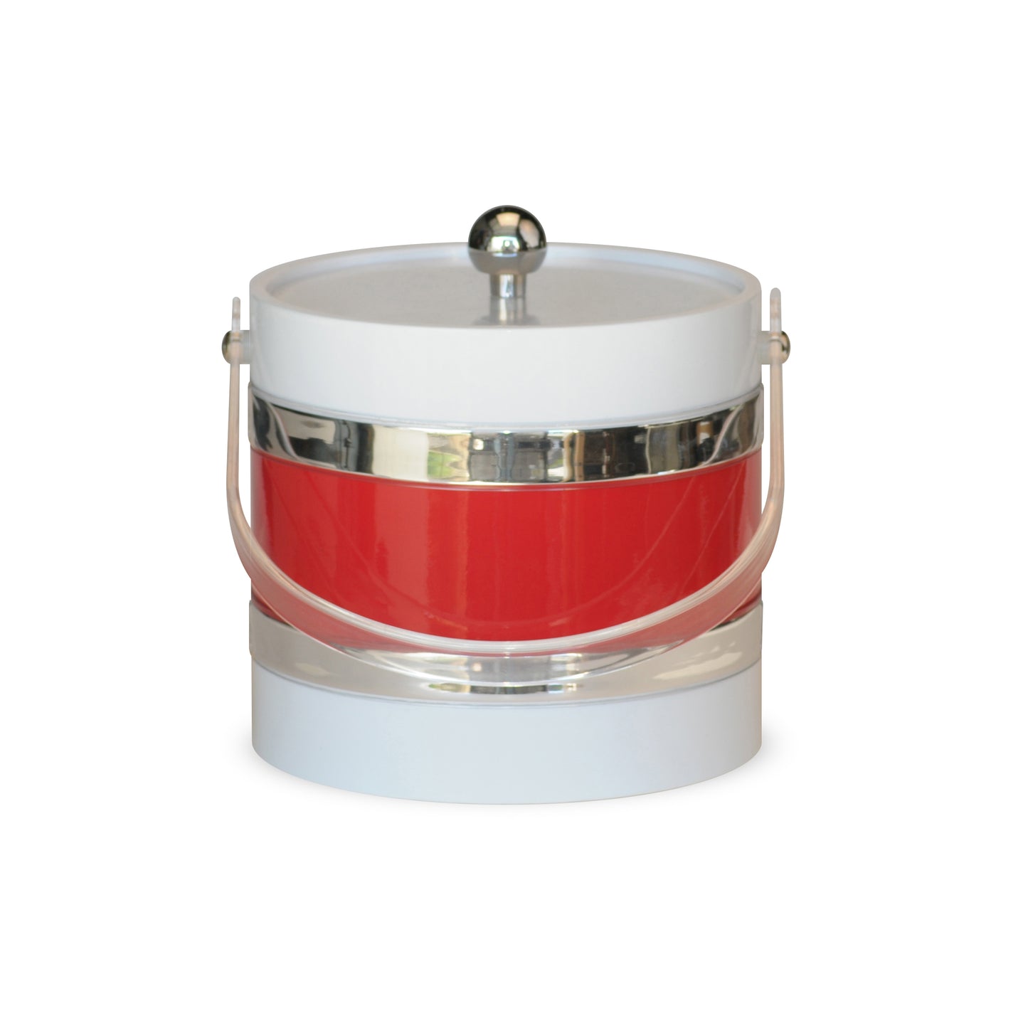 White With Red Center 3 qt. Ice Bucket image 0