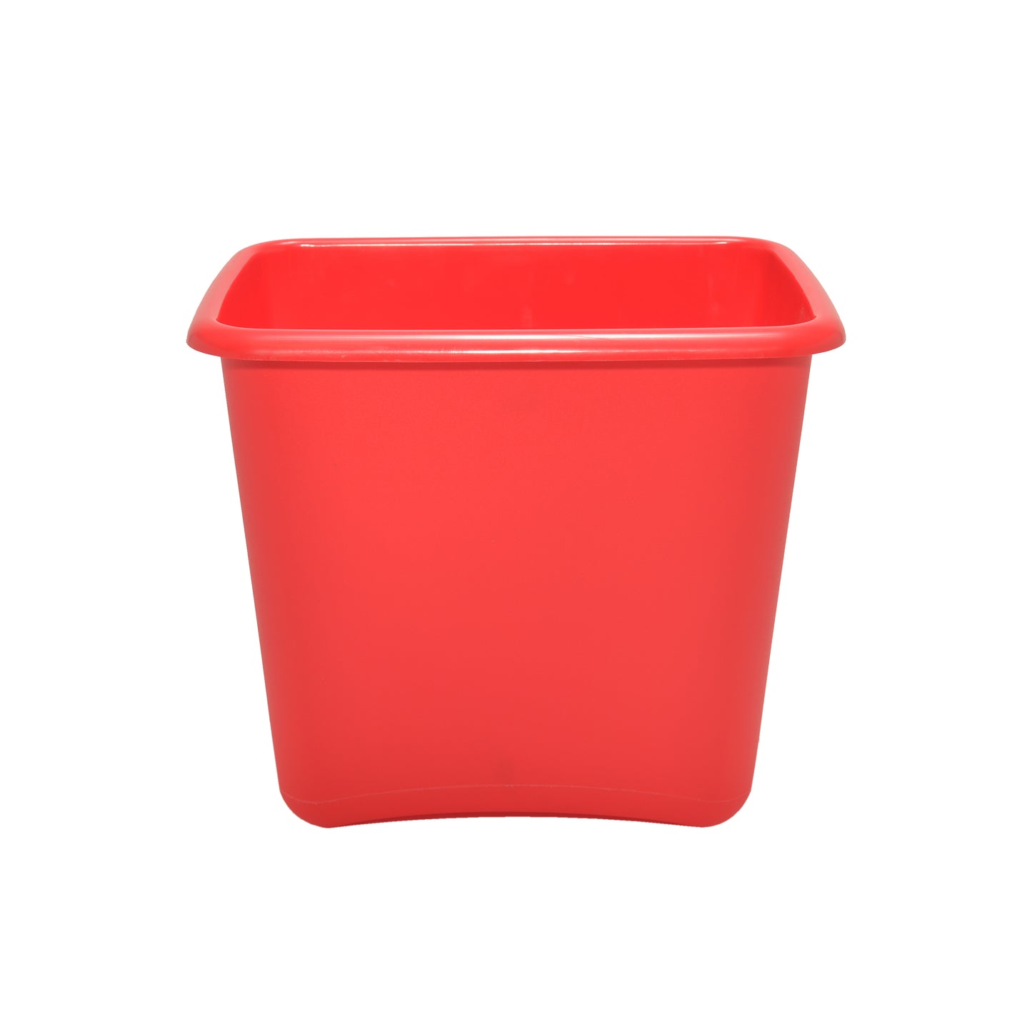 Red Plastic 13 Quart Waste Basket image 0