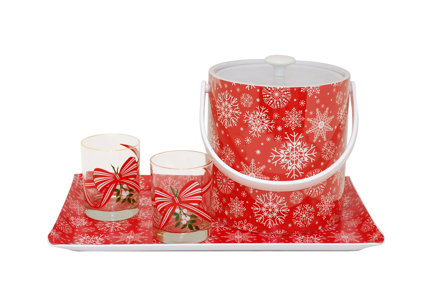Snow Flake Christmas 6 pc. Beverage Set image 0