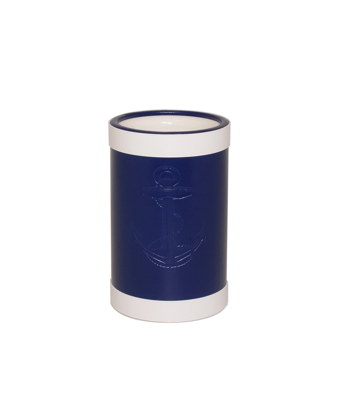 Blue Castilian Debossed Anchor Wine Cooler image 0