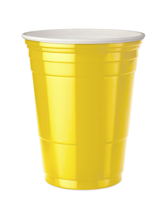Yellow Party cups 16 oz. Set of 4 image 0
