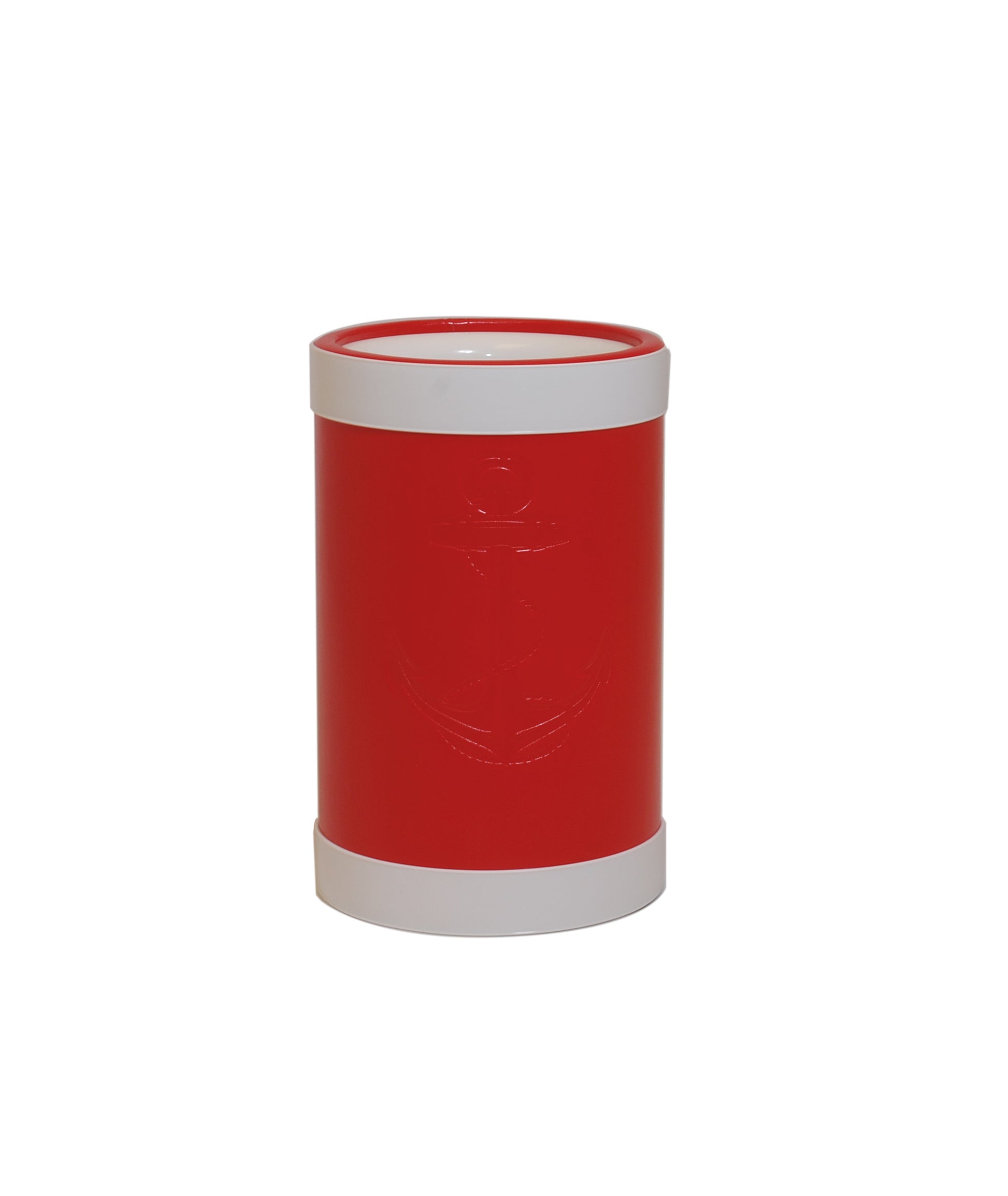Red Castilian Debossed Anchor Wine Cooler image 0