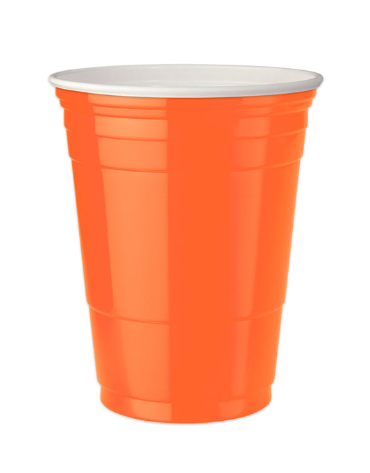 Orange Party cups 16 oz. Set of 4 image 0