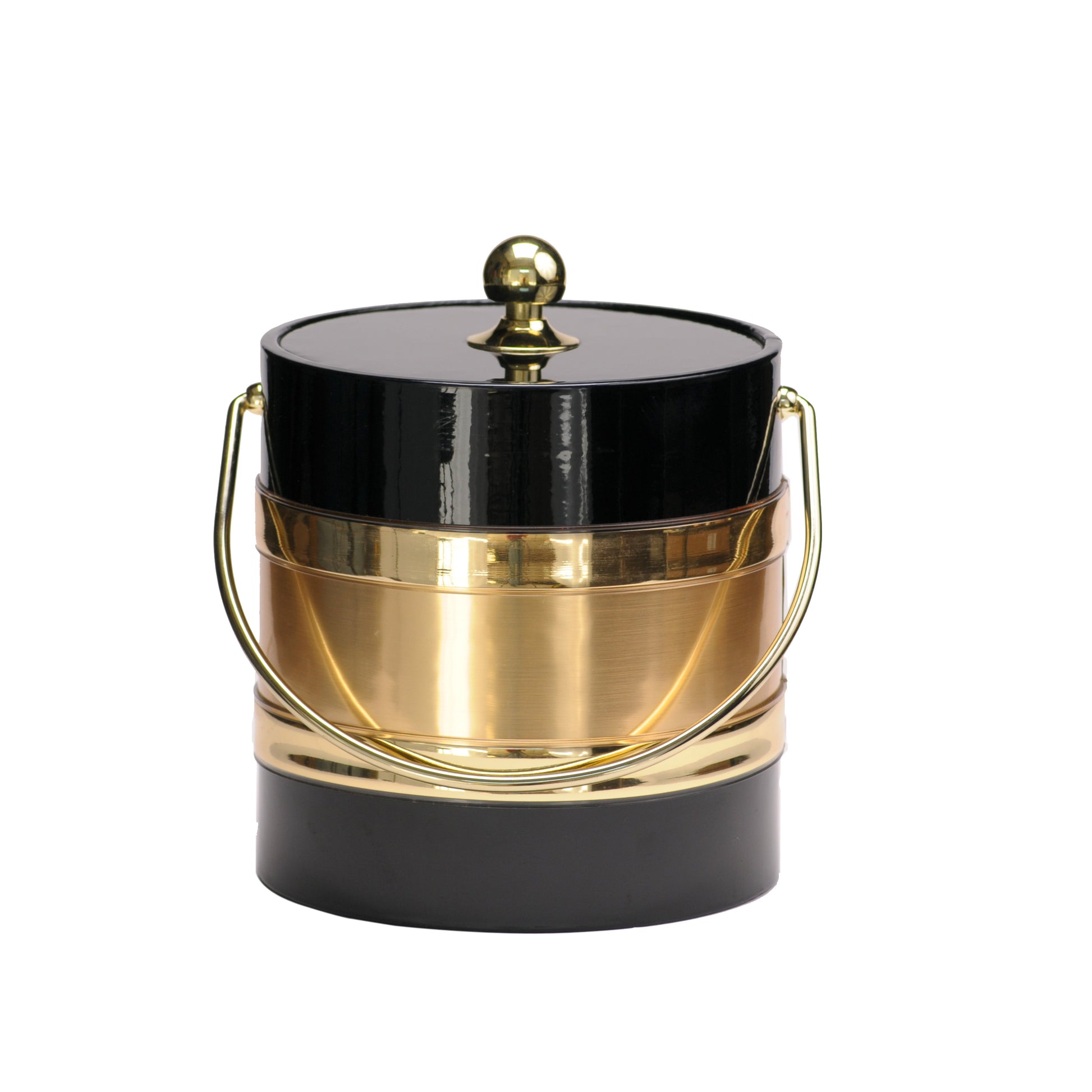 Black Patten with Gold Center 3 qt. Ice Bucket image 0