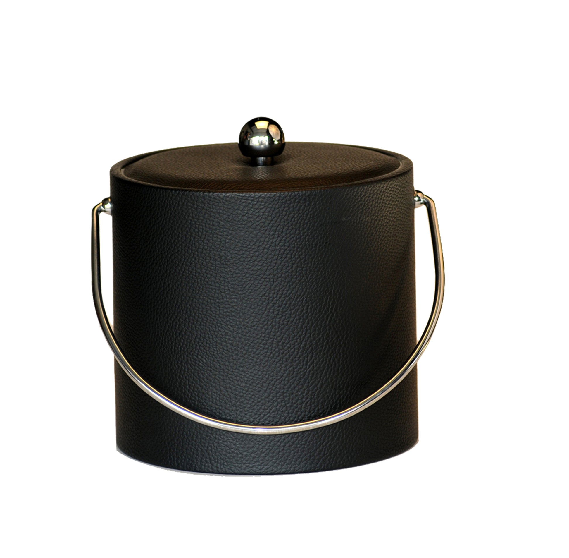 Black Ostrich Leatherette 3 qt. Ice Bucket image 0