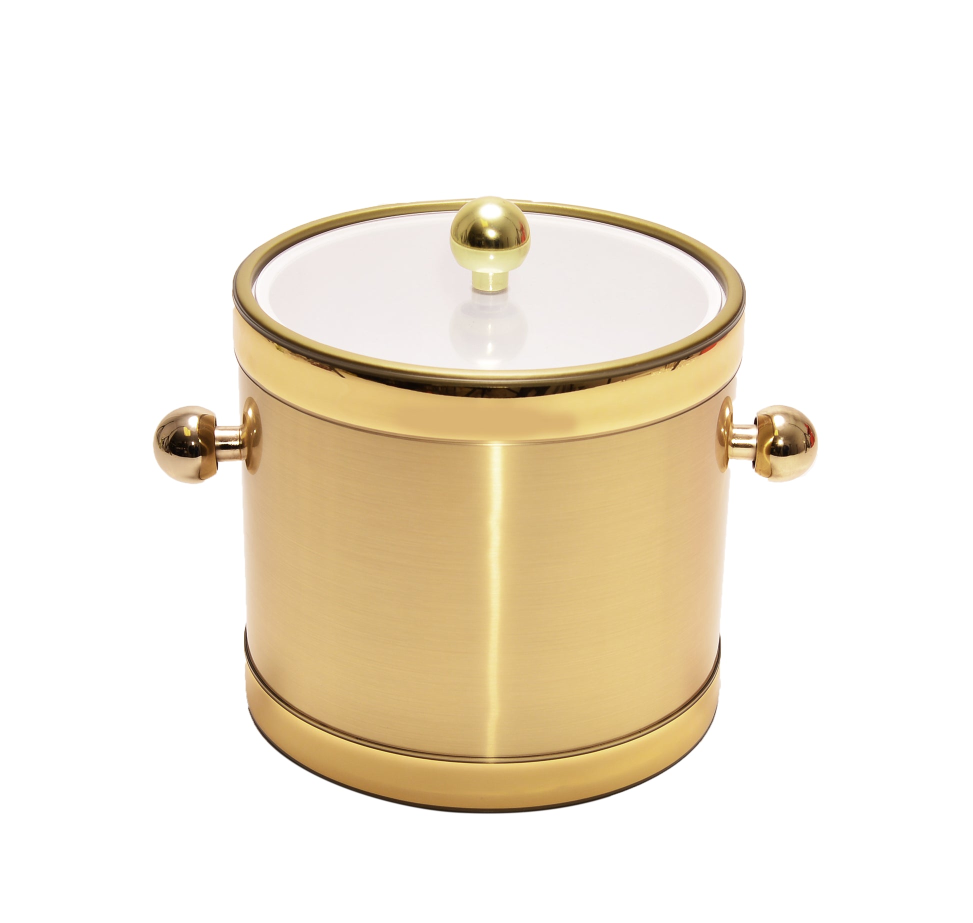 Brushed Gold with Clear Lid 3 qt. Ice Bucket image 0