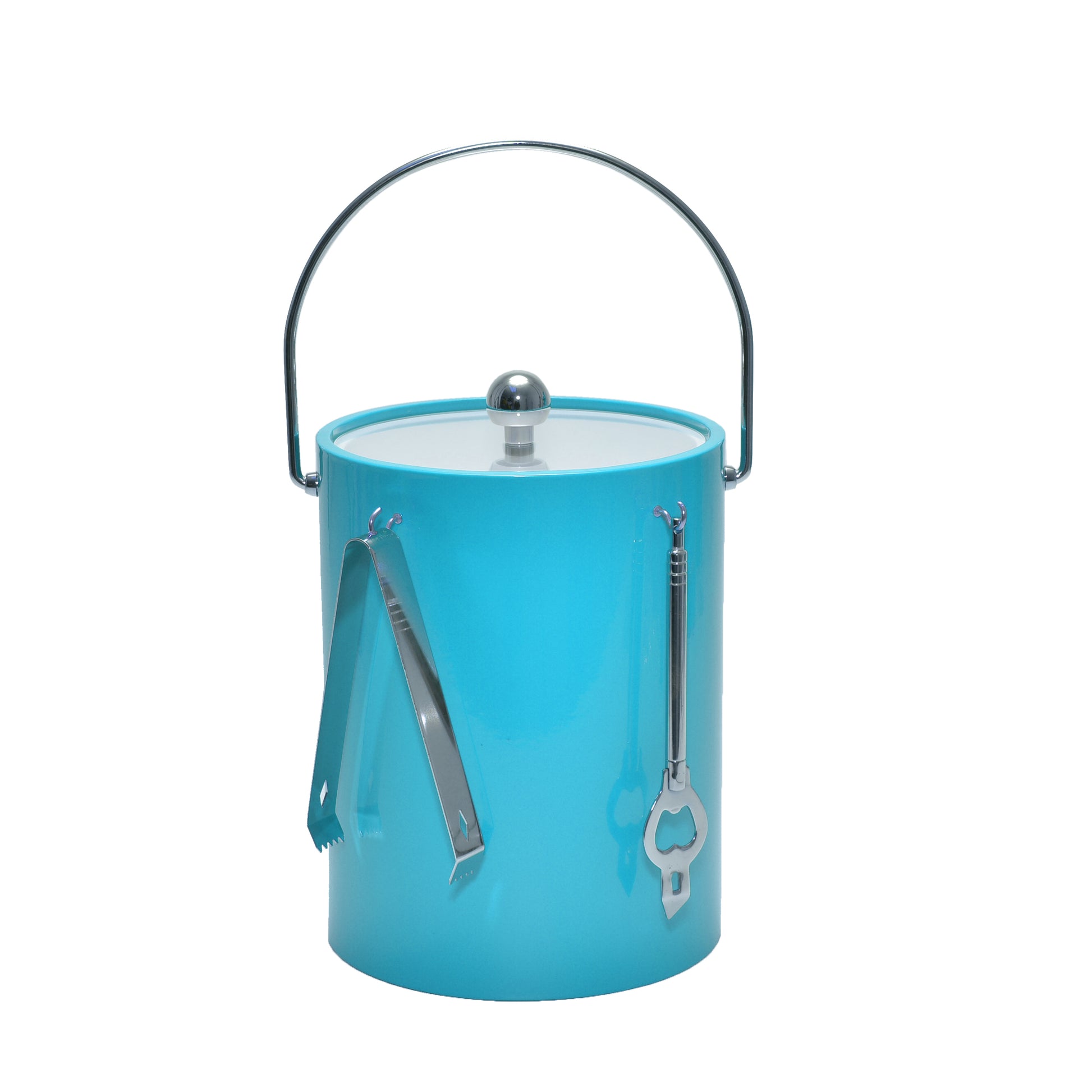 Turquoise 5 qt. Ice Bucket With Bar Tools image 0