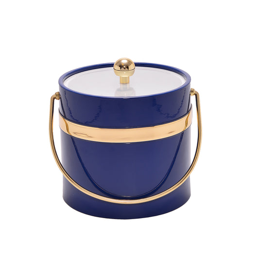 Blue Patten w Single Gold Band 3 qt. Ice Bucket image 0
