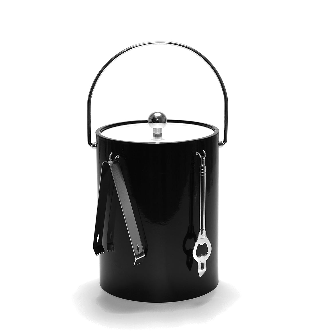 Black 5 qt. Ice Bucket With Bar Tools image 0