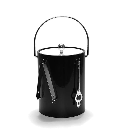 Black 5 qt. Ice Bucket With Bar Tools image 0
