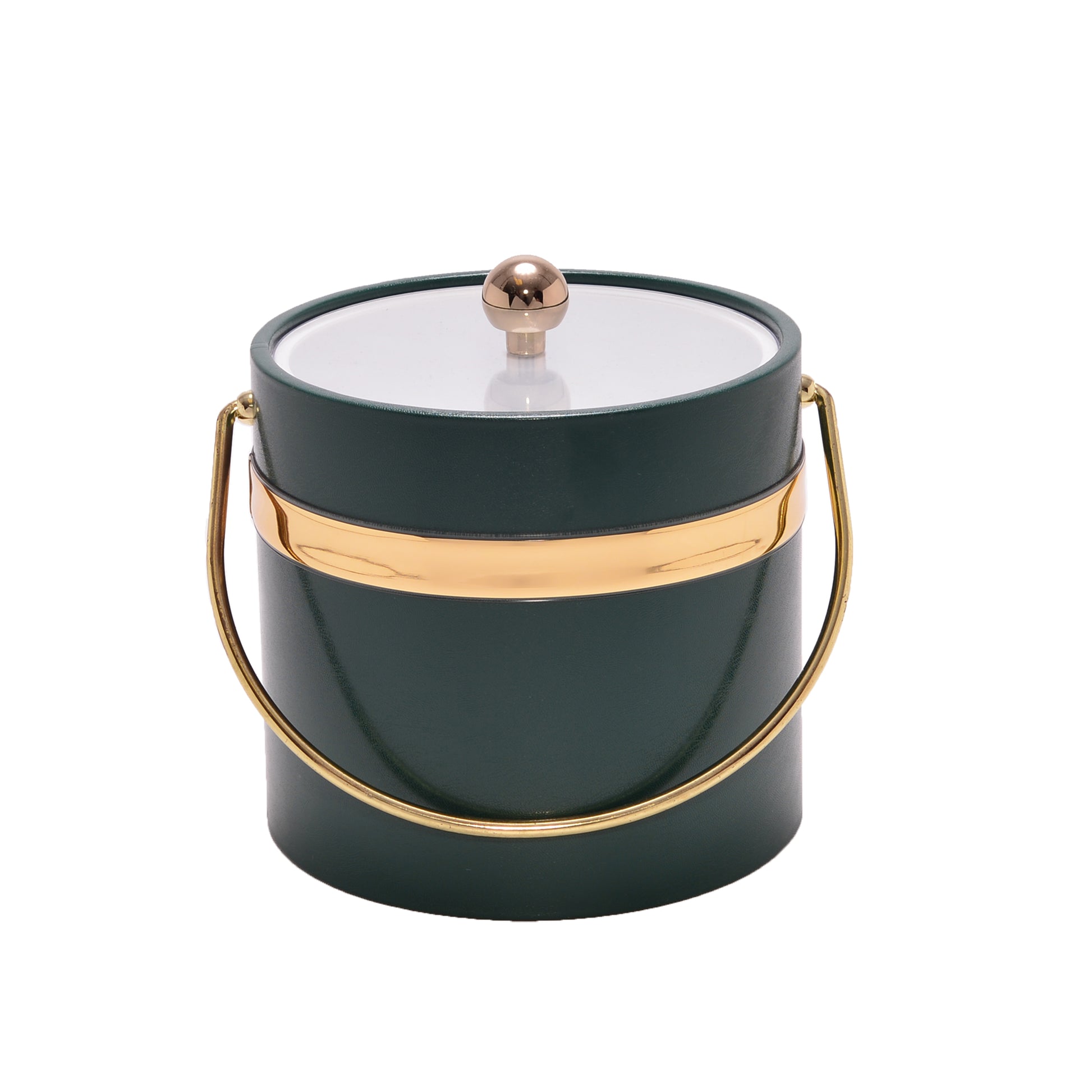 Dark Green Single Gold Band 3 qt. Ice Bucket image 0
