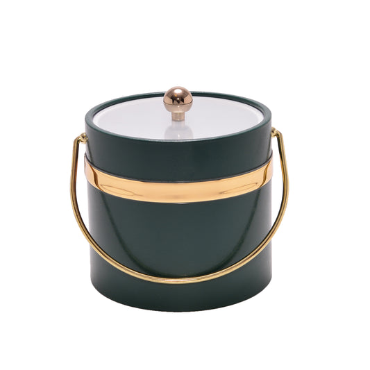 Dark Green Single Gold Band 3 qt. Ice Bucket image 0
