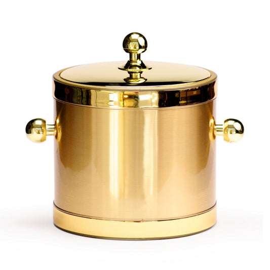 Brushed Gold with Metal Lid 3 qt. Ice Bucket image 0