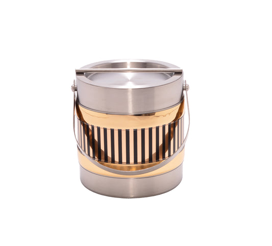 Stainless Steel w Gold Vert 2 Qt. Ice Bucket image 0