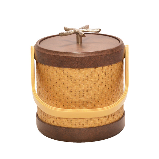 Wheat Wicker with Starfish 3 qt Ice Bucket image 0