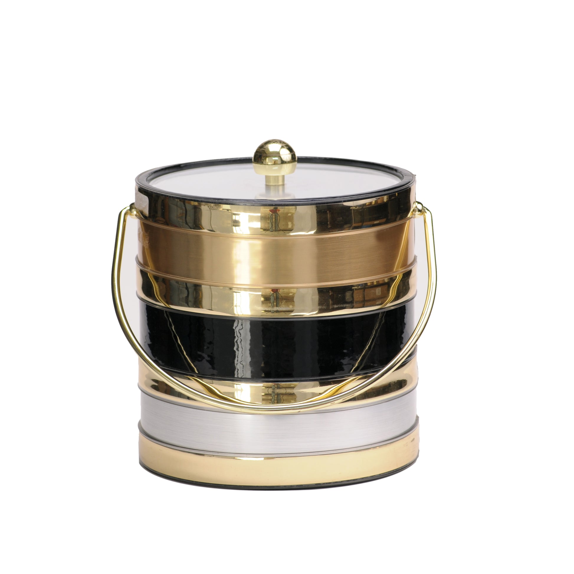 Tri Color Black Center 3 qt. Ice Bucket image 0