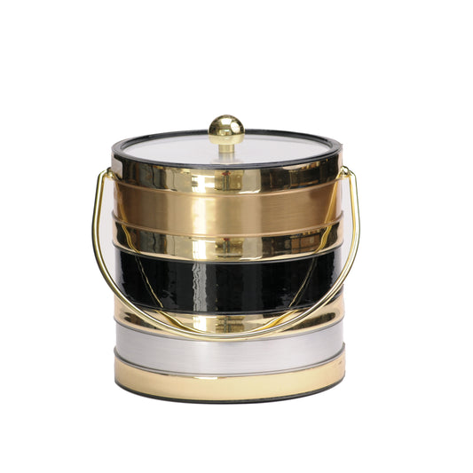 Tri Color Black Center 3 qt. Ice Bucket image 0