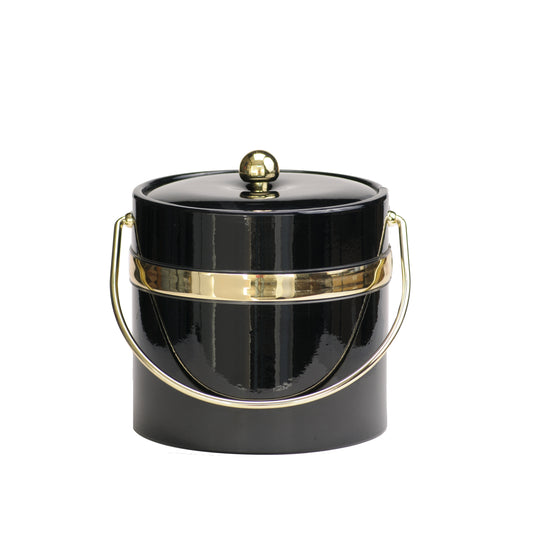 Black Patten with Single Gold Band 3 qt. Ice image 0