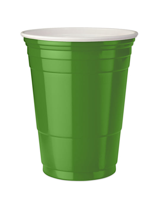 Green Party cups 16 oz. Set of 4 image 0