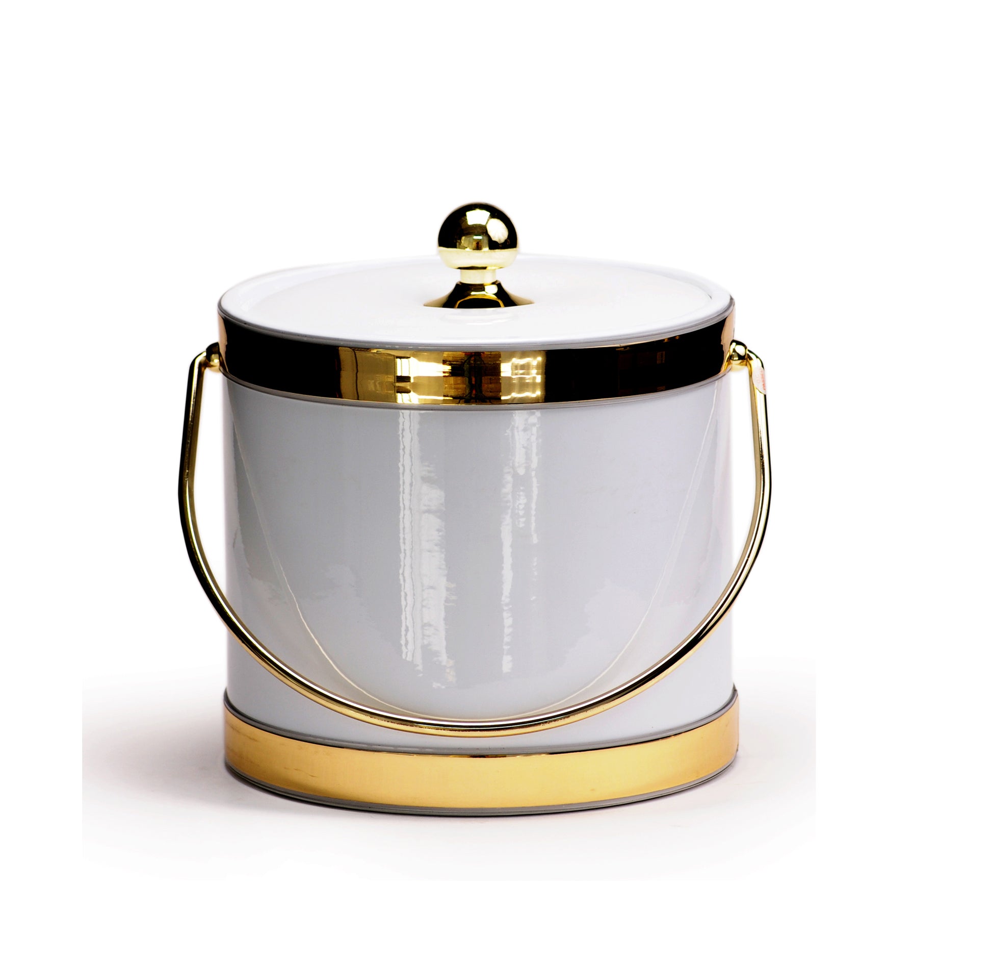 White Patten with Dual Gold Bands 3 qt. image 0