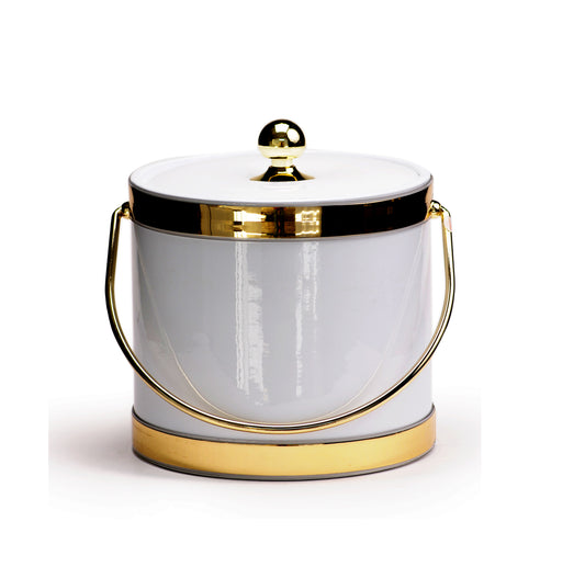 White Patten with Dual Gold Bands 3 qt. image 0