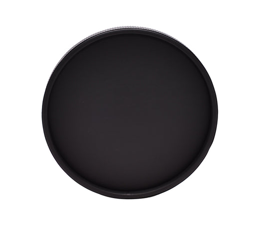 Black Leatherette Stitch Round Tray image 0