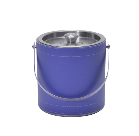 Blue Leatherette Stitched 3 QT. Ice Bucket image 0