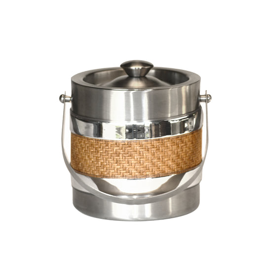 Stainless Steel with Wicker 3 QT. Ice Bucket image 0