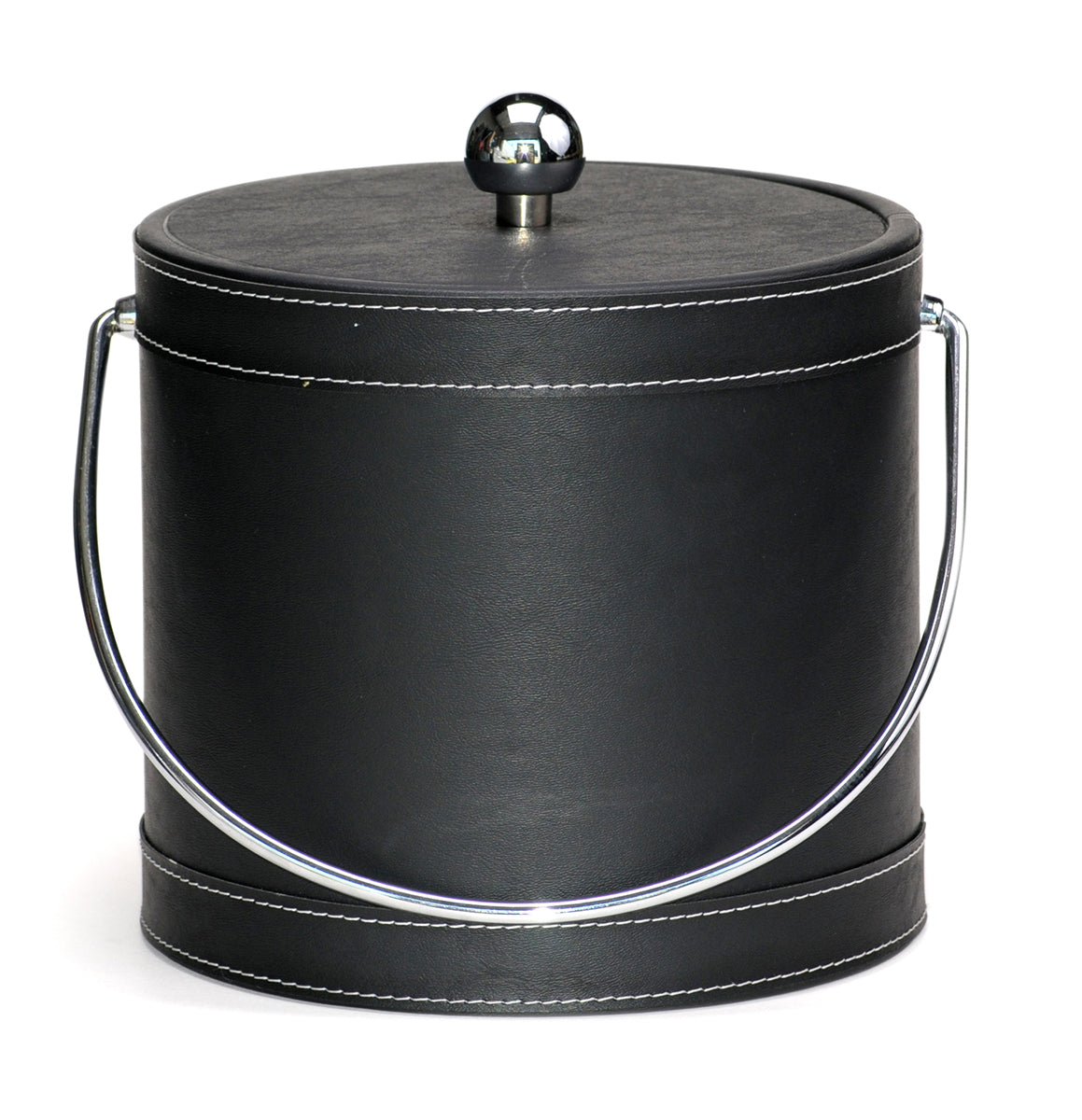Black Leatherette Stitched 3 QT. Ice Bucket image 0