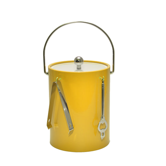 Yellow 5 qt. Ice Bucket With Bar Tools image 0