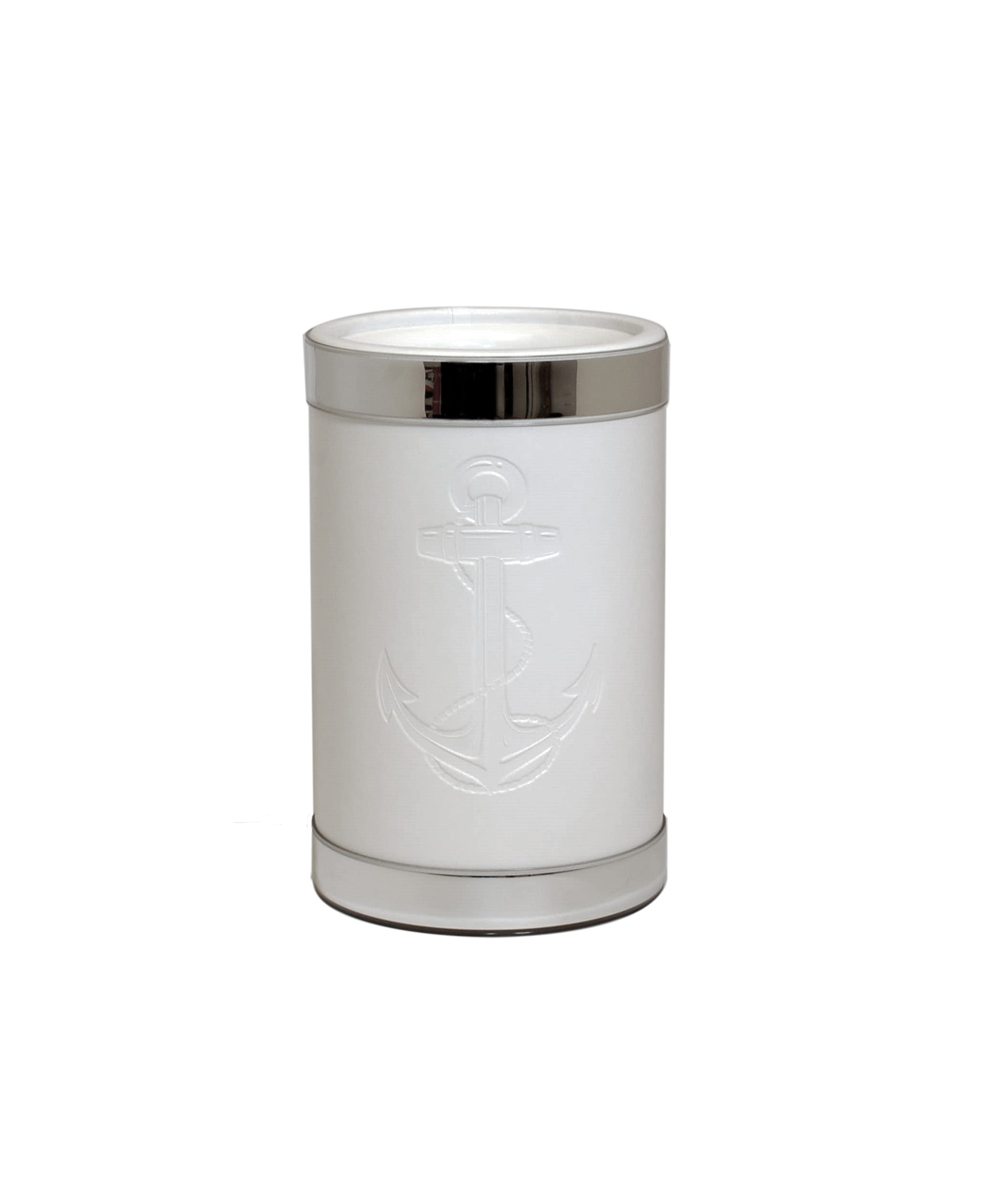 White Castilian Debossed Anchor Wine Cooler image 0