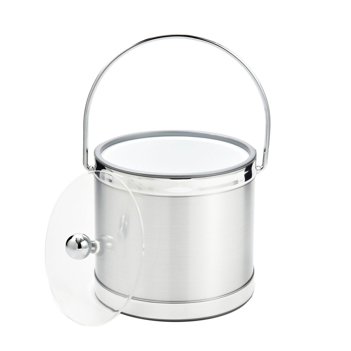 Brushed Silver 3 qt. Ice Bucket image 2