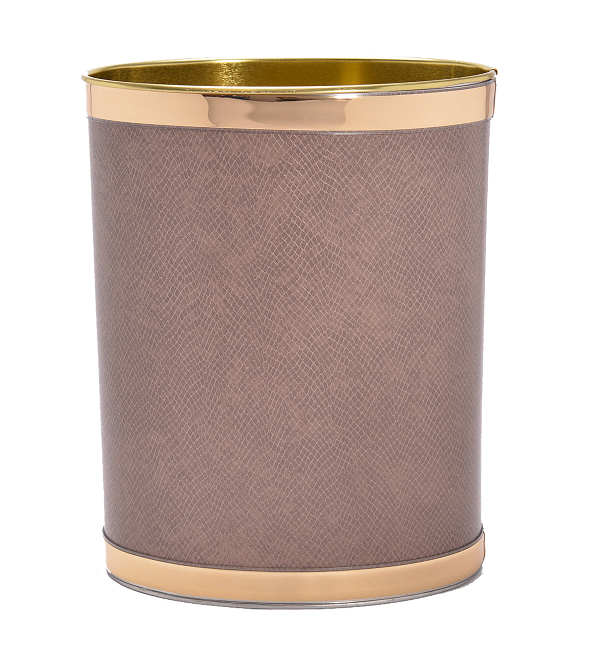 Salmon Snake Skin 13 Quart Waste Basket image 0