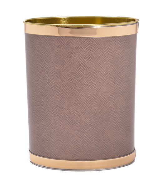 Salmon Snake Skin 13 Quart Waste Basket image 0