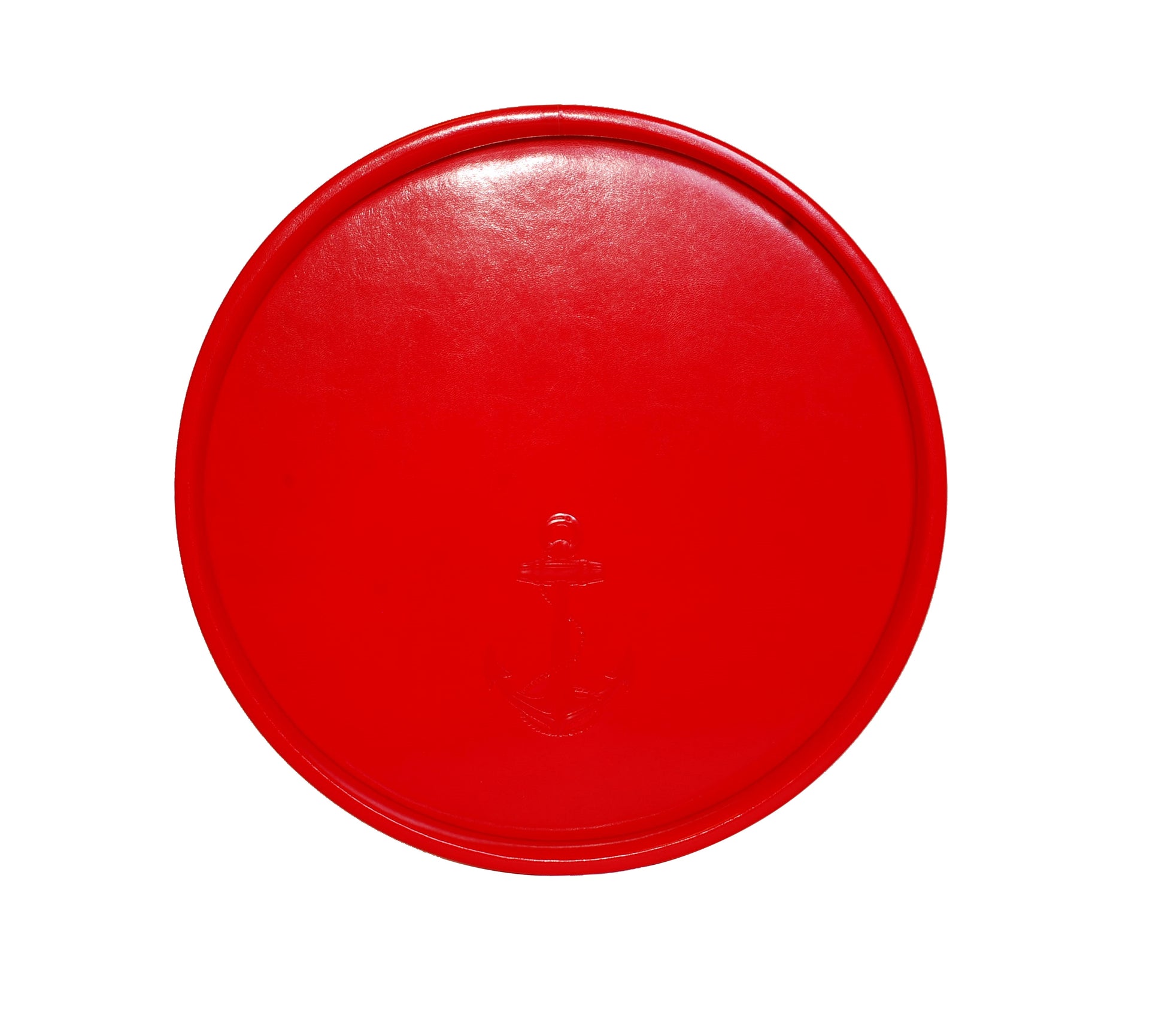 Red Castilian Debossed Anchor Round Tray image 0
