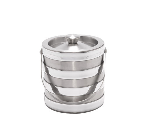 Stainless Steel with Bands 2 Qt. Ice Bucket image 0