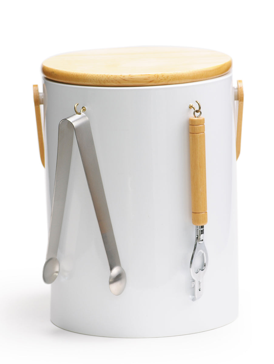 White Beachwood 5 qt. Ice Bucket image 0