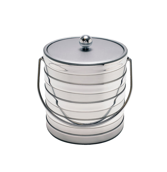 Brushed Silver Barrel  3 qt. Ice Bucket image 0
