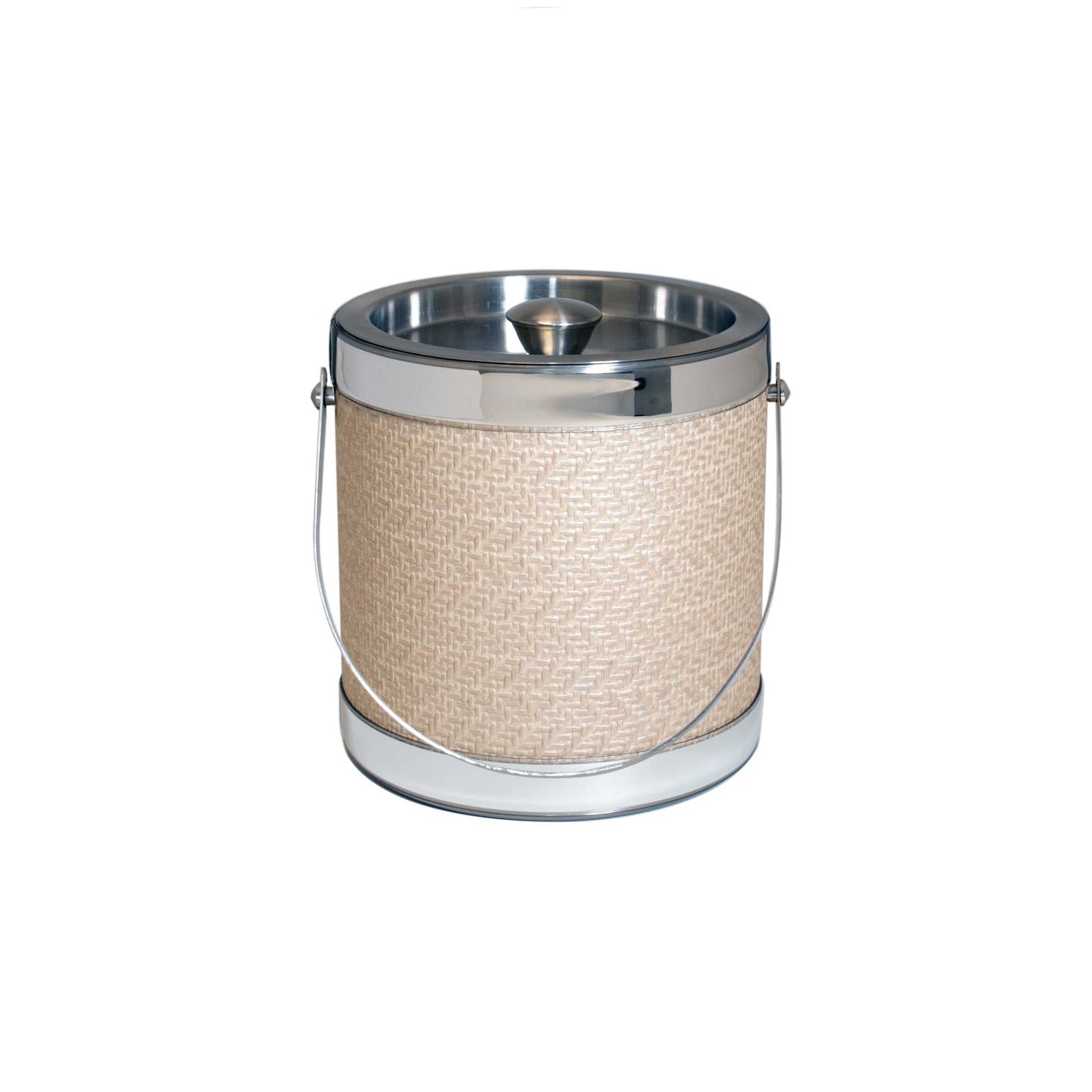 Stainless Steel Metallic Wicker 2 Qt. Ice Bucket image 0