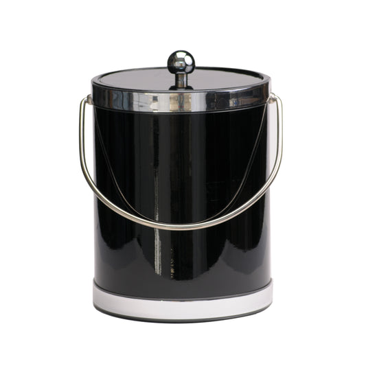 Black Patten with Dual Silver Bands 5 qt. image 0