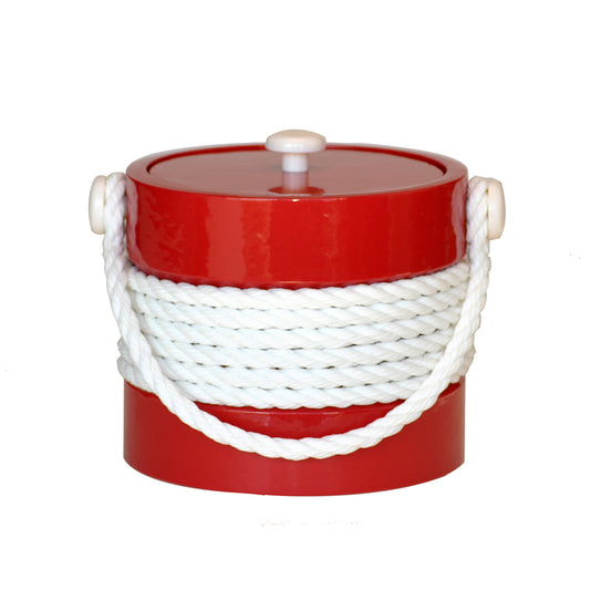 Red with White Center Rope 3 qt. Ice Buck image 0