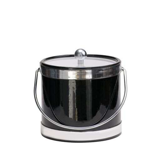 Black Patten with Dual Silver Bands 3 qt. image 0